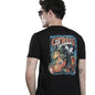 The Indian Garage Co Men Slim Fit Graphic Back Printed Round Neck Tshirt Black