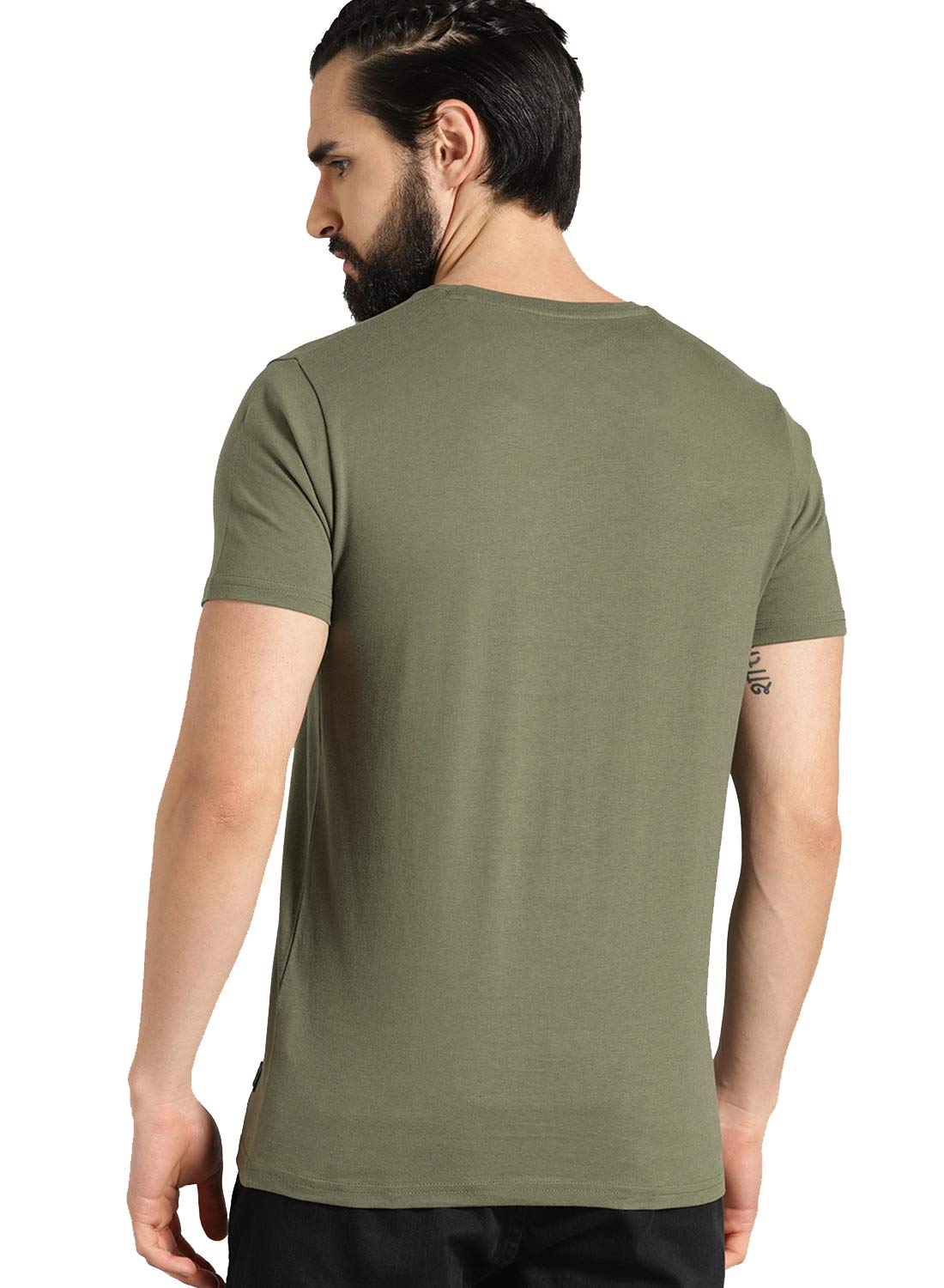 ADRO Design Printed T-Shirts for Men & Women (RNR-S35-CR07-OL_Olive)