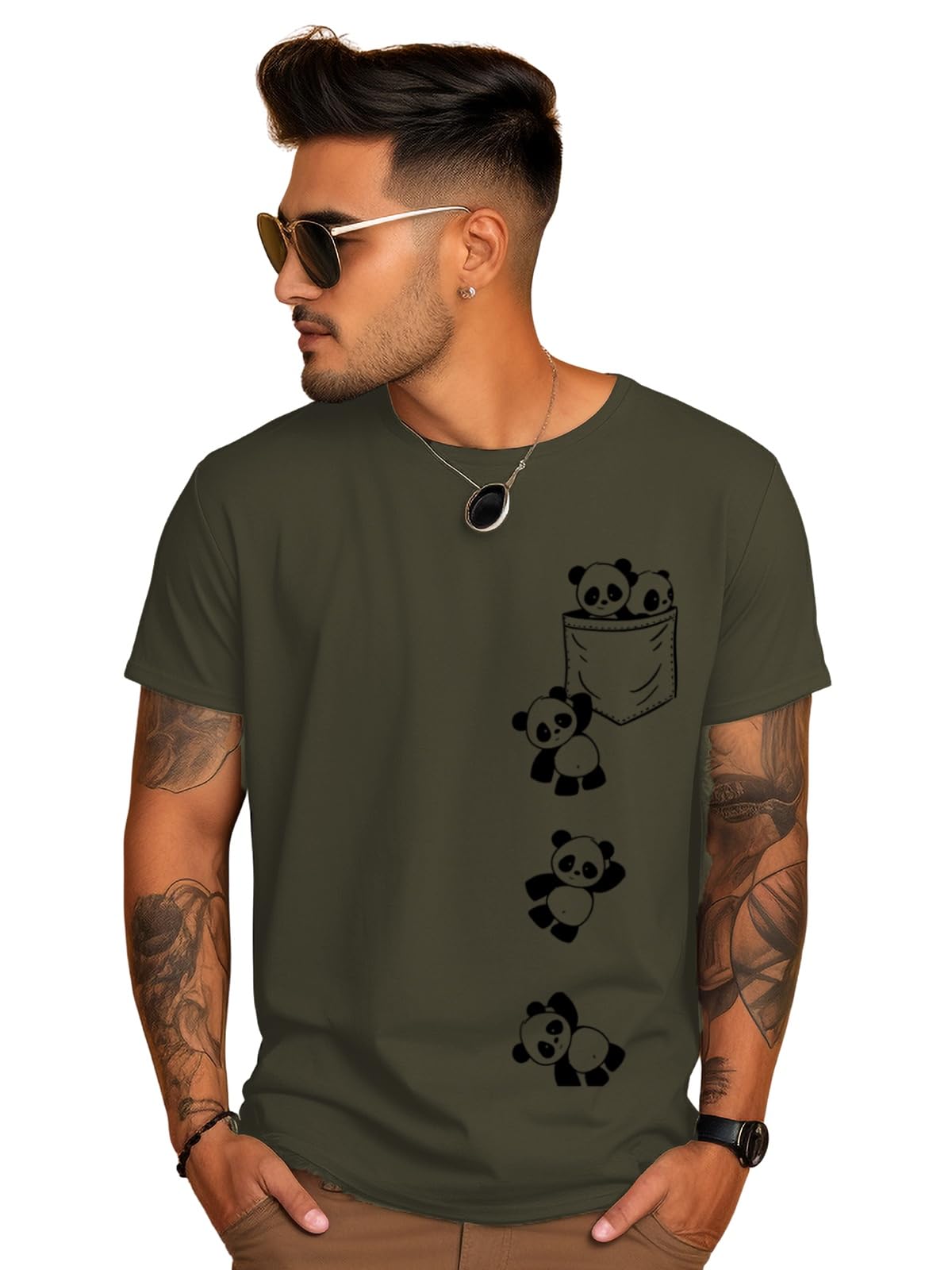 ADRO Tshirt for Men | Printed T Shirt for Men | 100% Cotton T-Shirt |Printed T Shirt | T-Shirts | RN24-POC