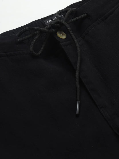 Dennis Lingo Slim Fit Black Chino for Men