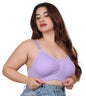 Fabme WomenS Nylon Blend Wire Free Modern Nursing Padded Bra (Br0278_Lavender