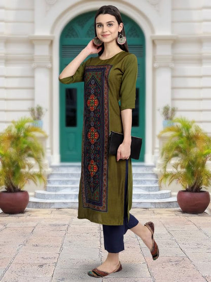 Tee Projekt Printed Crepe Kurti For Women Ll Modern Kurtis: For The Trendy You (Pack Of 6)