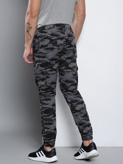 Dennis Lingo Camouflage Print Cotton Mens Casual Drawstring Joggers, Straight Fit, Mid Rise, Ankle Length Athletic Track Pants,