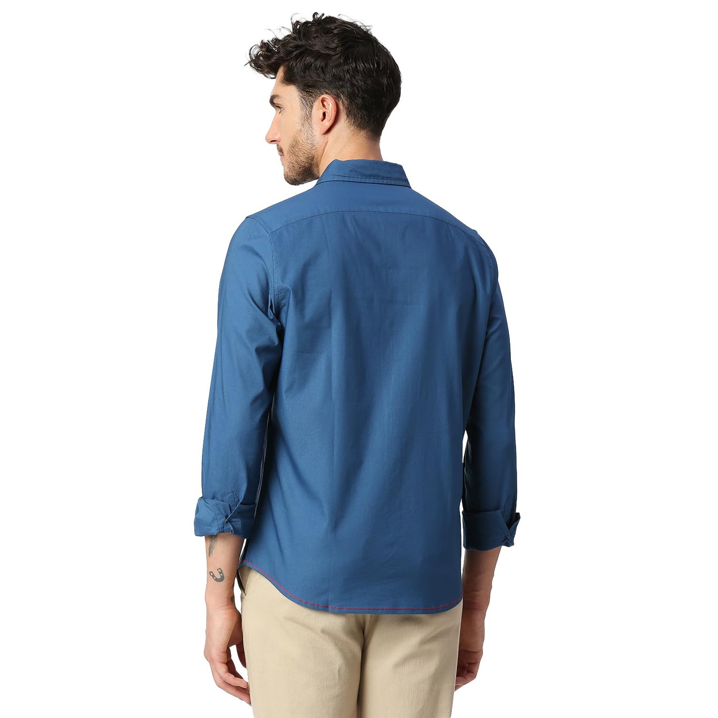 Thomas Scott Long Sleever Solid Color Regular Fit Casual Shirts for Mens