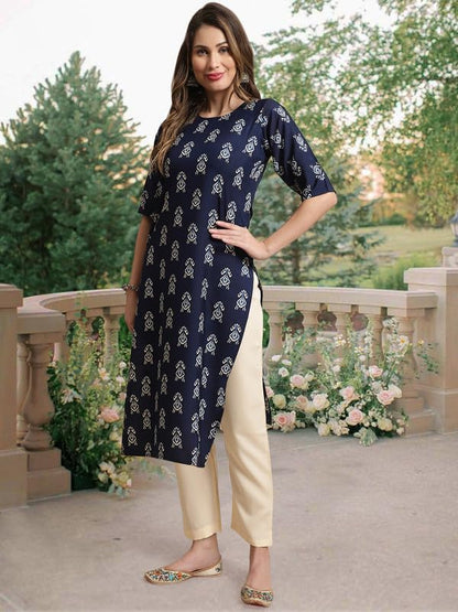 Pinkmint Straight Crepe Kurta & Pant For Women Ethnic Kurta Set For Women (Pack Of 3)