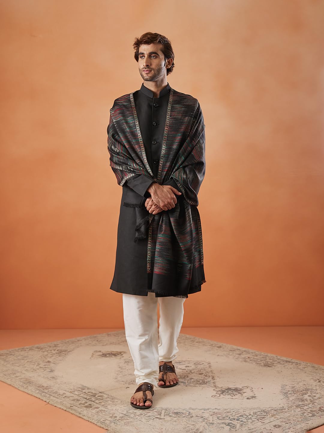 Pashmoda Men Rukhsaar Kaani Stole (Size 71x203 cm)