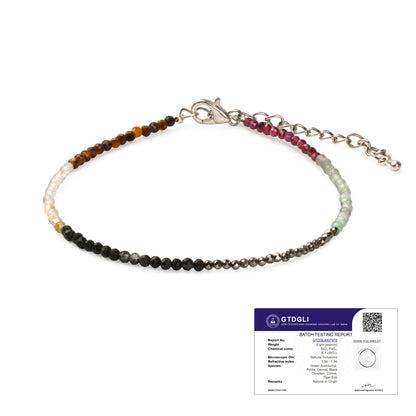 Astrotalk Dhan Yog Anklet | Pyrite, Jade, Tiger Eye, Citrine, Clear Quartz, Green Aventurine Bracelet for Wealth, Prosperity & Growth | Anklet for Women | Jewellery for Women | Valentine Gift for Girlfriend
