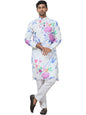 Jompers Mens Animal Printed Cotton Straight Kurta Pyjama Set