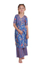 Tagas Girls Round Neck Kurti With Plazo Set | Traditional Girls Ethnic Wear|Ethnic Wear for girls| Floral printed kurti