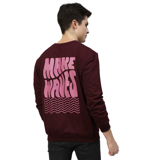 Rigo Cotton & Fleece Printed Round Neck Sweatshirt for Men | Full Sleeves Sweatshirt for Men | Casual Wear Stylish Sweatshirts f