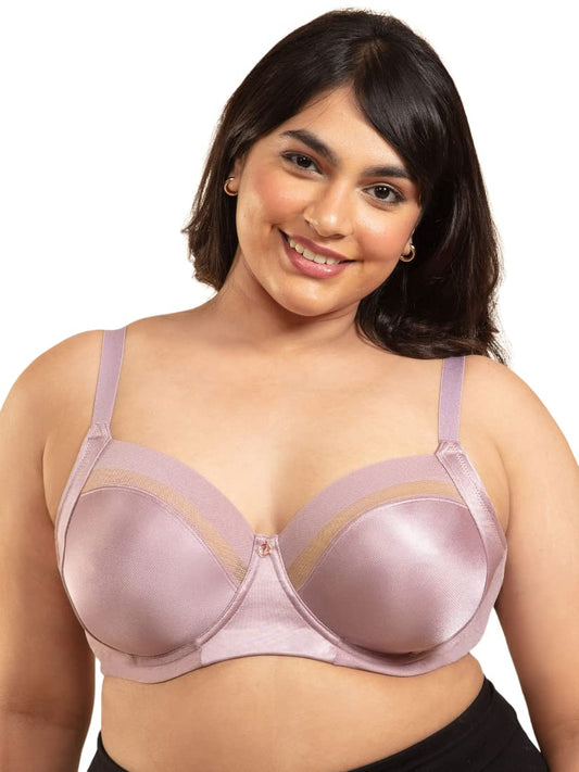 Nykd Everyday Heavy Bust T-Shirt Bra For Women Super Support Non Padded, Underwired, Medium Coverage - Bra, Nyb150, Lavender, 40
