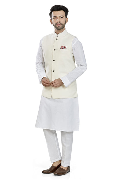 BE ACTIVE Mens Linen Blend Nehru Jacket With Mandarin Collar || Ethnic Koti For Men || Men Koti Formal|| Men Koti Wedding (RFKT