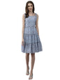 Aarika Womens Blue Color Georgette Printed Dress (DR-AW-039-BLUE-S)