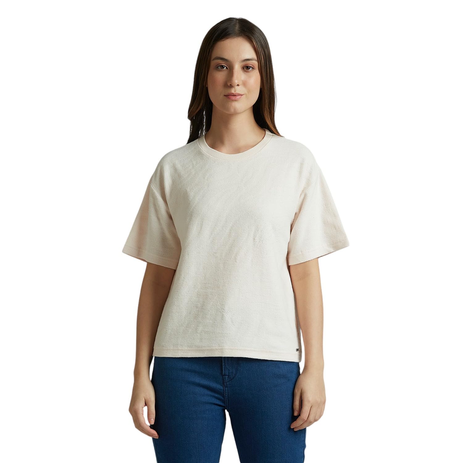 Pepe Jeans Women'S Relaxed Fit T-Shirt (Pl506088_Light Pink