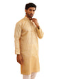 SOJANYA (Since 1958 Men's Silk Blend Beige Color Print Design only Long Kurta