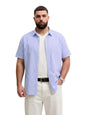 The Indian Garage Co Mens Plus Size Regular Fit Checkered Cutaway Collar Half Sleeves Shirt