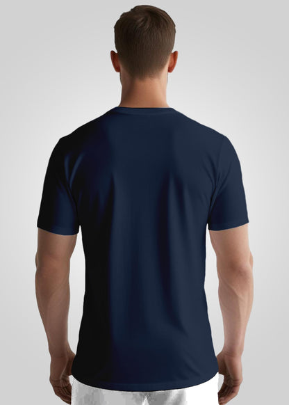 Peppyzone Mens Regular Fit T-Shirt (PZ-SkullRider139_Navy Blue