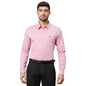 Thomas Scott Self Printed 100% Cotton Slim Fit Spread Collar Formal Shirts for Mens