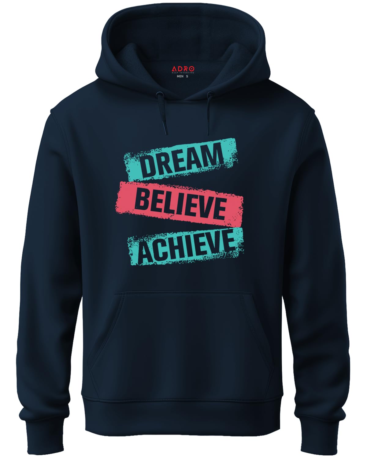 ADRO Men's Cotton Hooded Hoodie (H20-M-DBA-NB_Navy)