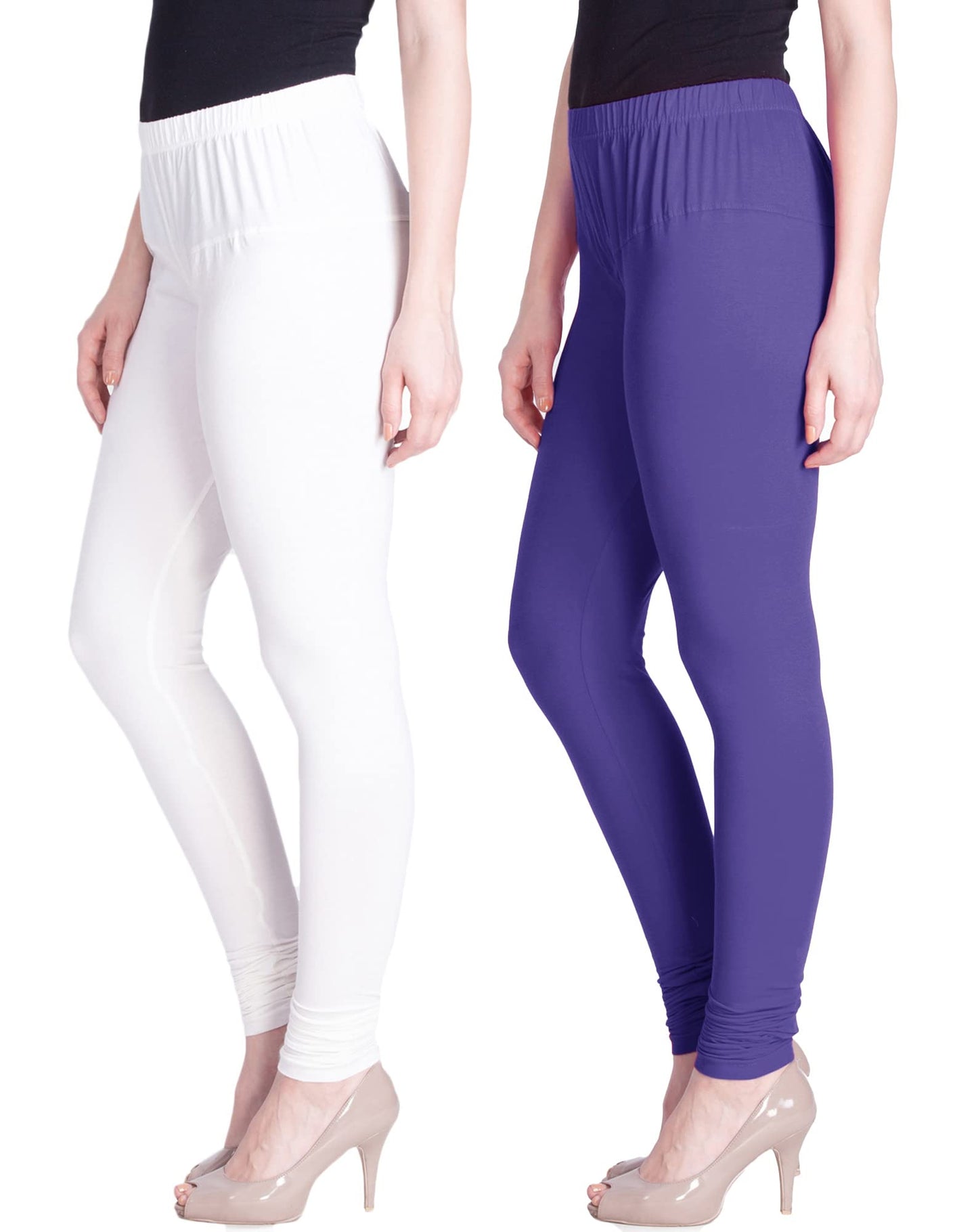 Lyra Cotton Premium Churidar Leggings For Women (Pack Of 2)