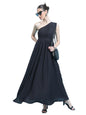 Ketch Cotton Blend Women Casual Fit Black Dress Maxi Khj6000351