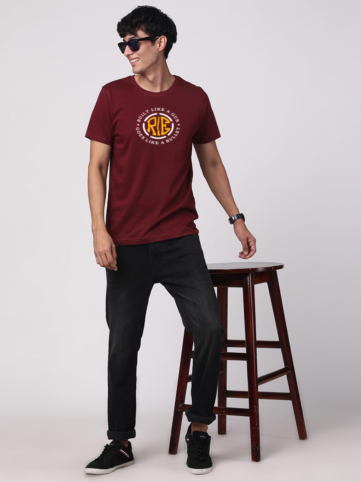 ADRO Tshirt for Men | Printed T Shirt for Men | 100% Cotton T-Shirt |Printed T Shirt | T-Shirts | RN24-BUL-MR