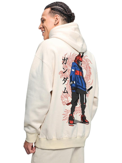 Bewakoof Mens Graphic Printed Oversized Fit Hoodies_625389_Pink_XL