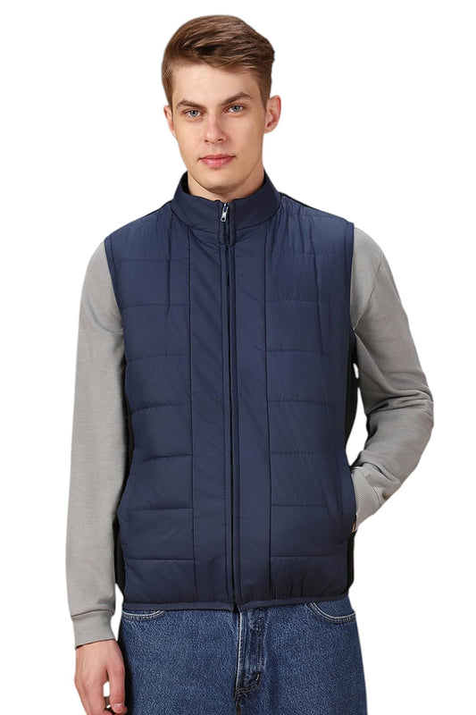 Dennis Lingo Men Solid Polyester Regular Fit Sleeveless Gilet Jacket