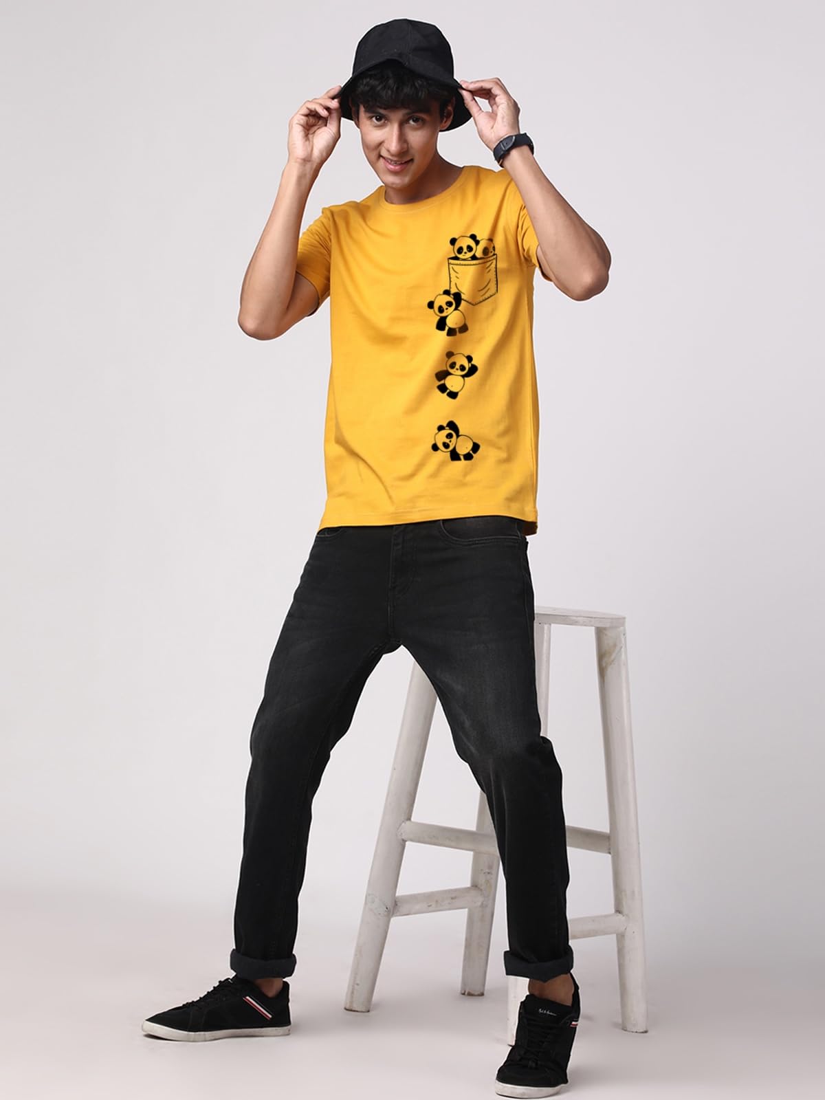 ADRO Tshirt for Men | Printed T Shirt for Men | 100% Cotton T-Shirt |Printed T Shirt | T-Shirts | RN24-POC