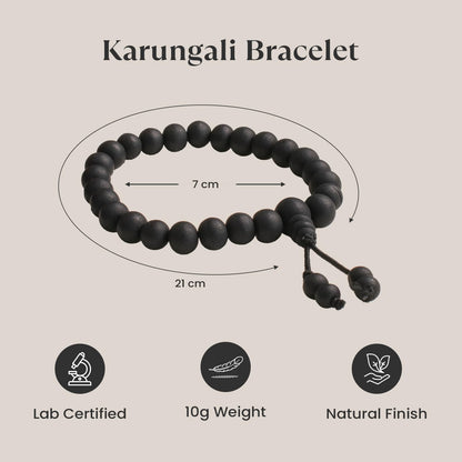 Astrotalk Karungali Malai Bracelet(8mm) | Certified Ebony Wood | Protection from Negative Energy, Focus & Mangal Dosha Relief | Bracelet for Men & Women | Ideal for Puja & Gift items