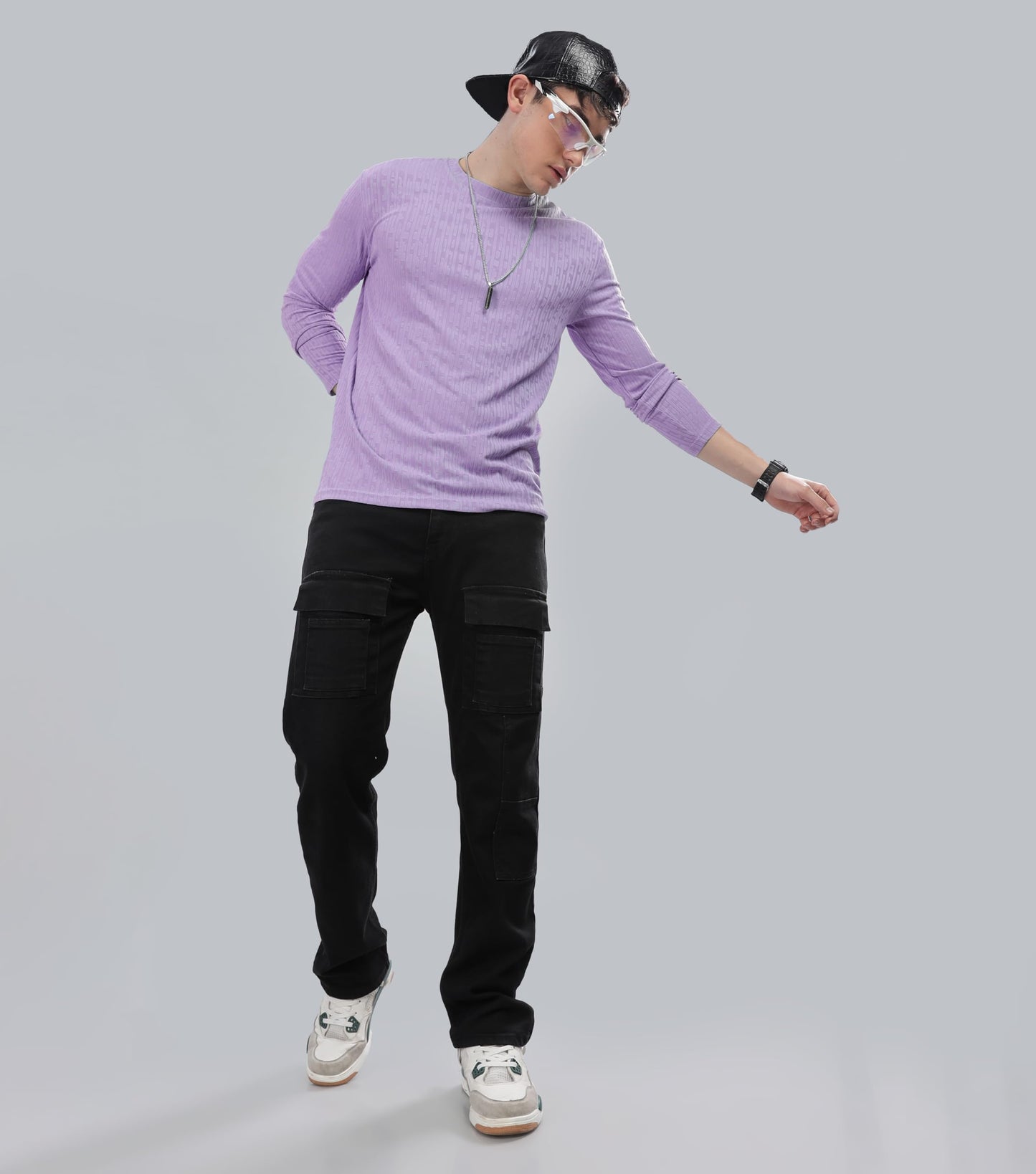 SHODOX Mens Solid Polycotton Round Neck Full Sleeve Regular fit Tshirt (Pack of 1)