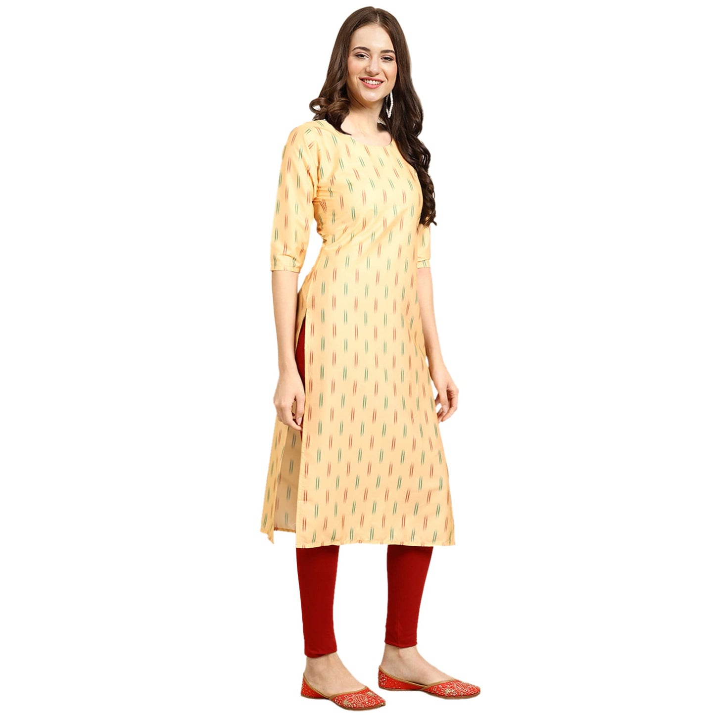 Pinkmint Women's Crepe Printed Regular Kurta