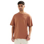 Nobero MenS Self Design Oversized Fit T-Shirt (1M-Twts-R0102_Peca Brown