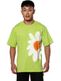 Veirdo Mens Cotton Limeade Oversized Fit Short Sleeve Crew-Neck Printed T-Shirt