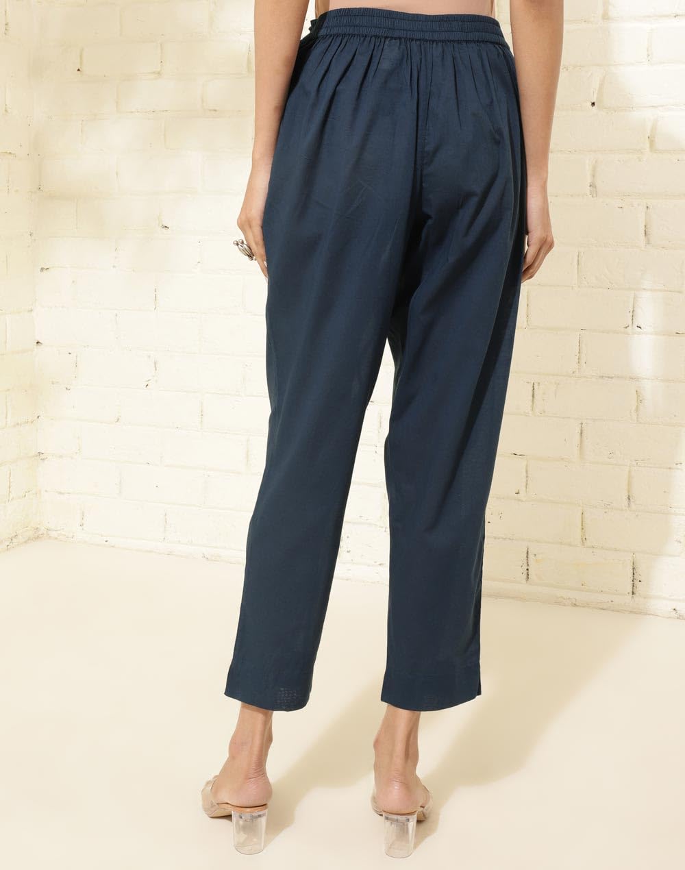 Fabindia WomenS Regular Casual Pants (2124217Indigo_Indigo
