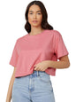 Kotty WomenS Solid Cotton Blend Oversized Crop T-Shirts