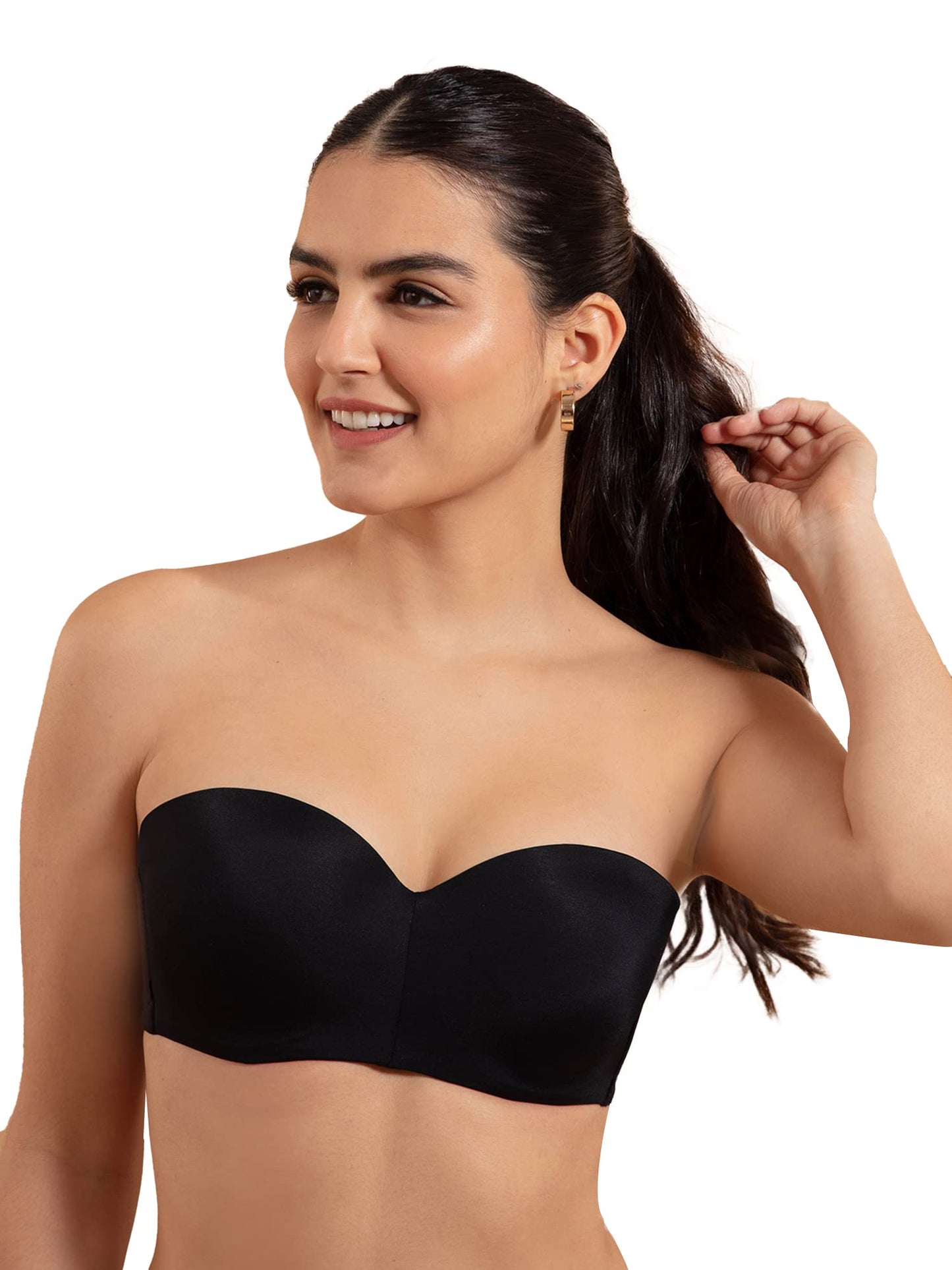 Nykd (Nyb027 Padded & Wired Ultimate Multiway Strapless Bra For Women | Anti Slip Bra With Seamless Neckline & Soft Detachable S