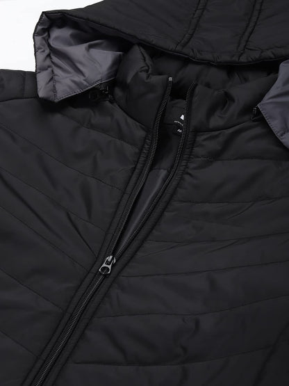 Dennis Lingo MenS Colorblocked Long-Sleeve Regular Fit Hooded Hooded Puffer Jacket - Waterproof, Lightweight, Casual Winterwear