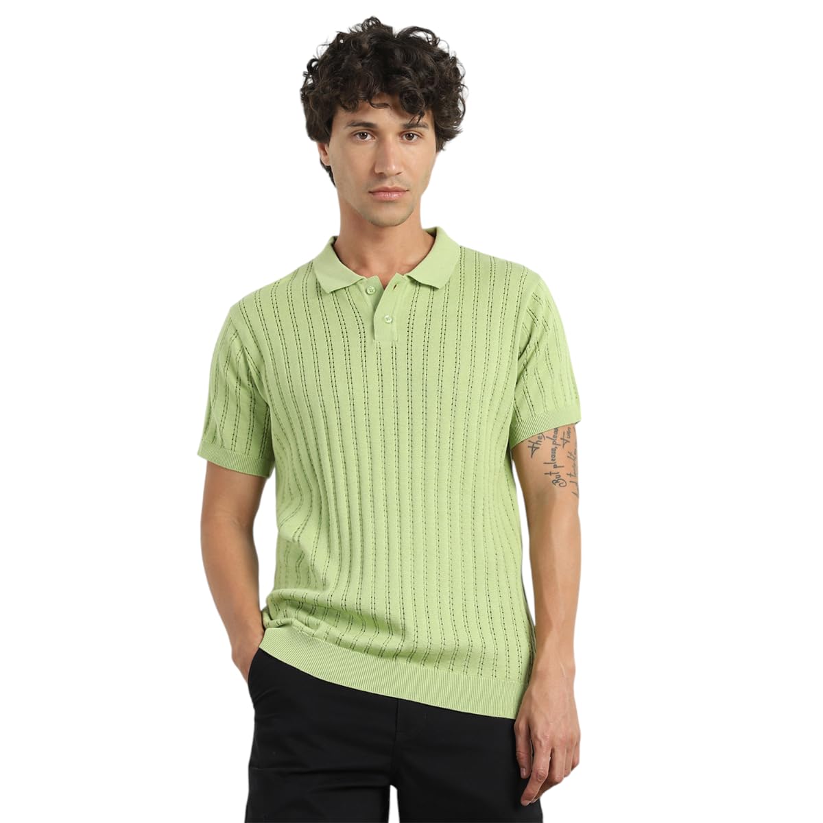 Nobero MenS Self Design Regular Fit Polo Shirt (1M-Twpo-R0017_Taraggon