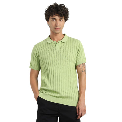 Nobero MenS Self Design Regular Fit Polo Shirt (1M-Twpo-R0017_Taraggon