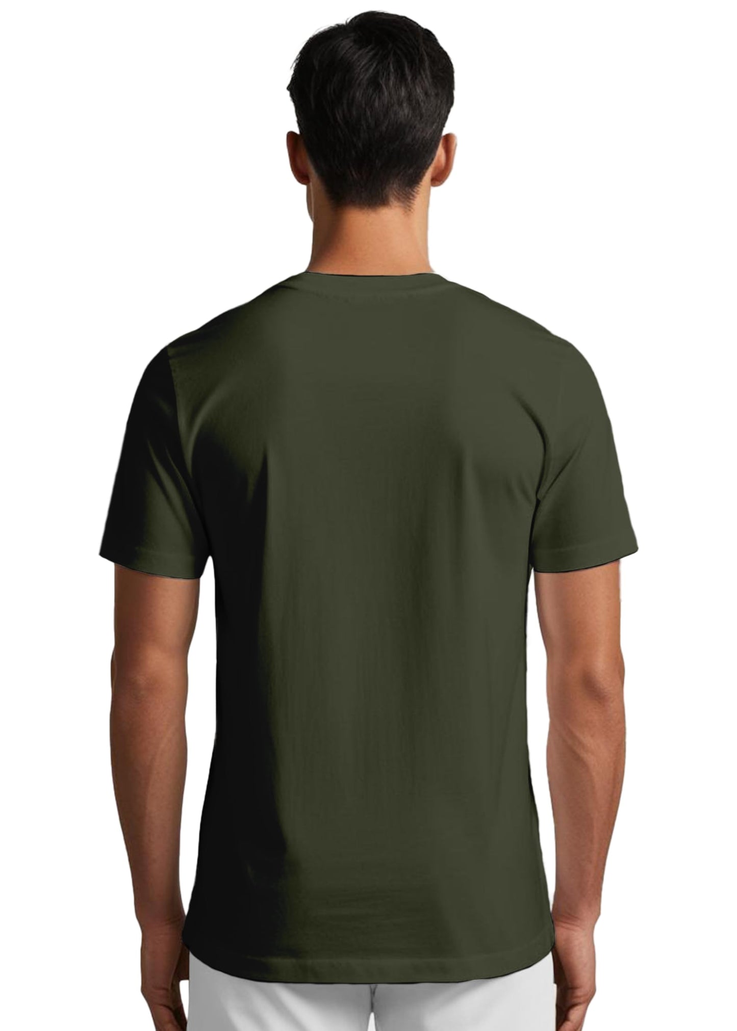 Peppyzone Mens Regular Fit T-Shirt (PZ-Army433_Olive