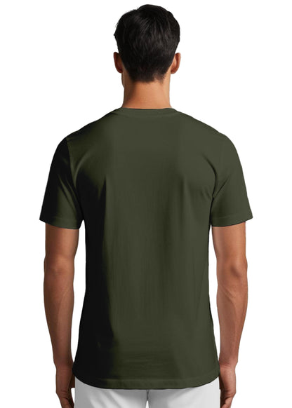 Peppyzone Mens Regular Fit T-Shirt (PZ-Army433_Olive