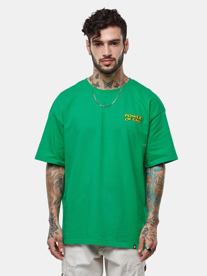 The Souled Store Official Kung Fu Panda: Skadoosh Mens and Boys Half Sleeve Oversized fit Graphic Printed Cotton and Polyester G