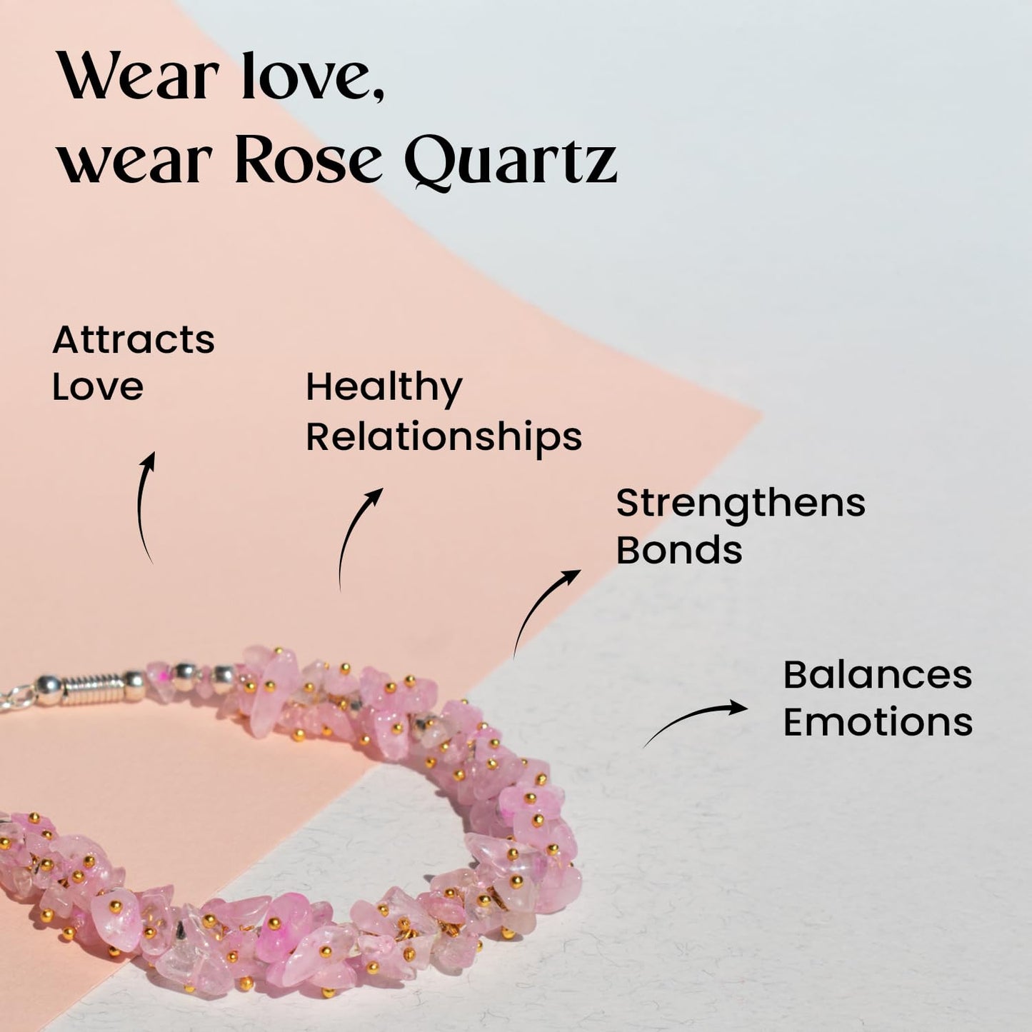 Astrotalk Rose Quartz Chips Bracelet | Emotional Healing, Love & Harmony | Certificate of Authenticity| Astrology Bracelet for Women & Men | Valentine Gift for Girlfriend