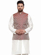 Jompers Mens Woven Jacquard Nehru Jacket