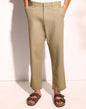 Fabindia Men Olive Solid Straight Fit Chinos