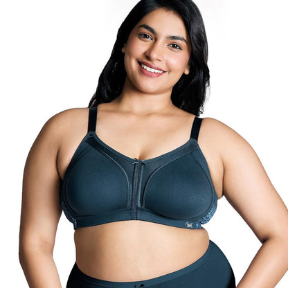 Nykd By Nykaa WomenS Full Support M-Frame Heavy Bust Everyday Cotton Bra | Non-Padded | Wireless | Full Coverage| Bra, Nyb101, D
