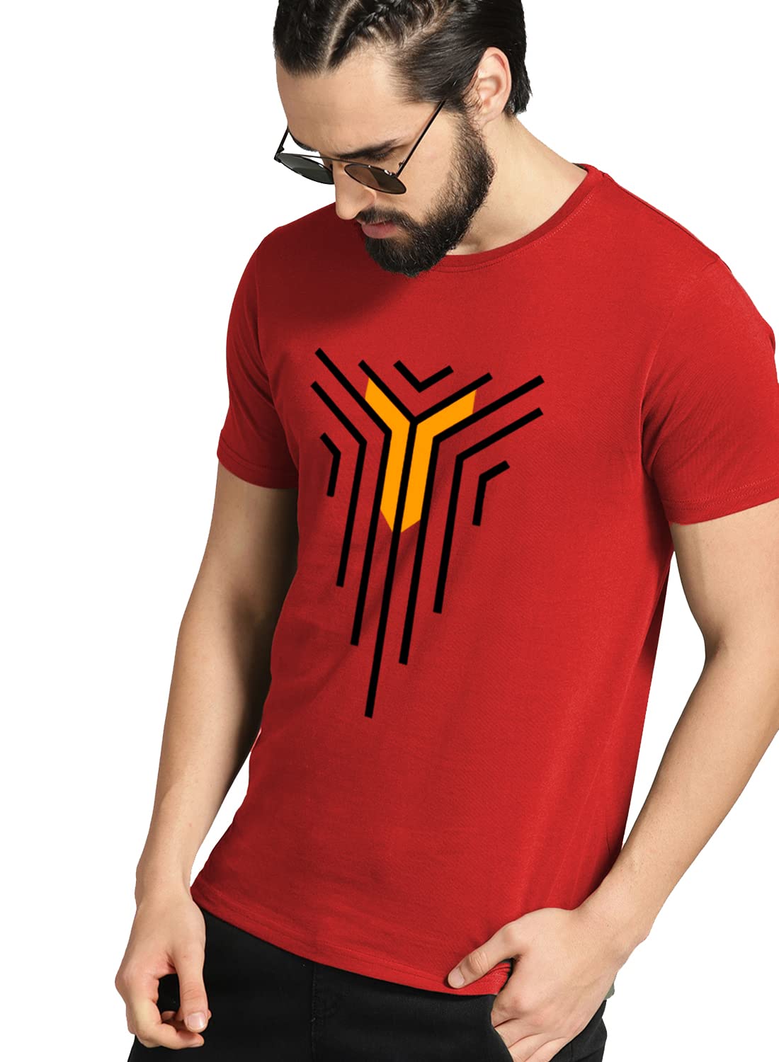 ADRO Graphic Design Mens Cotton Printed T-Shirts (R22-M-LNL)