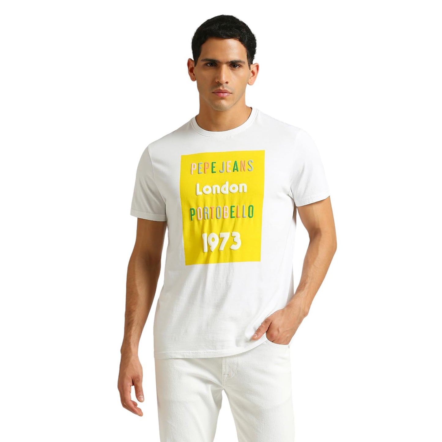 Pepe Jeans MenS Slim Fit T-Shirt (Pm509534_White