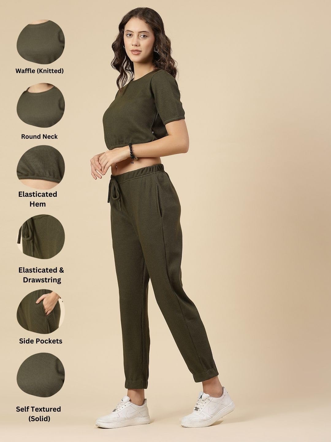 Rigo Cotton Co-ord Set for Women | Round Neck, Slim Fit Tracksuit Co-ords Set for Women | Stylish Dresses for Women | Casual Wea
